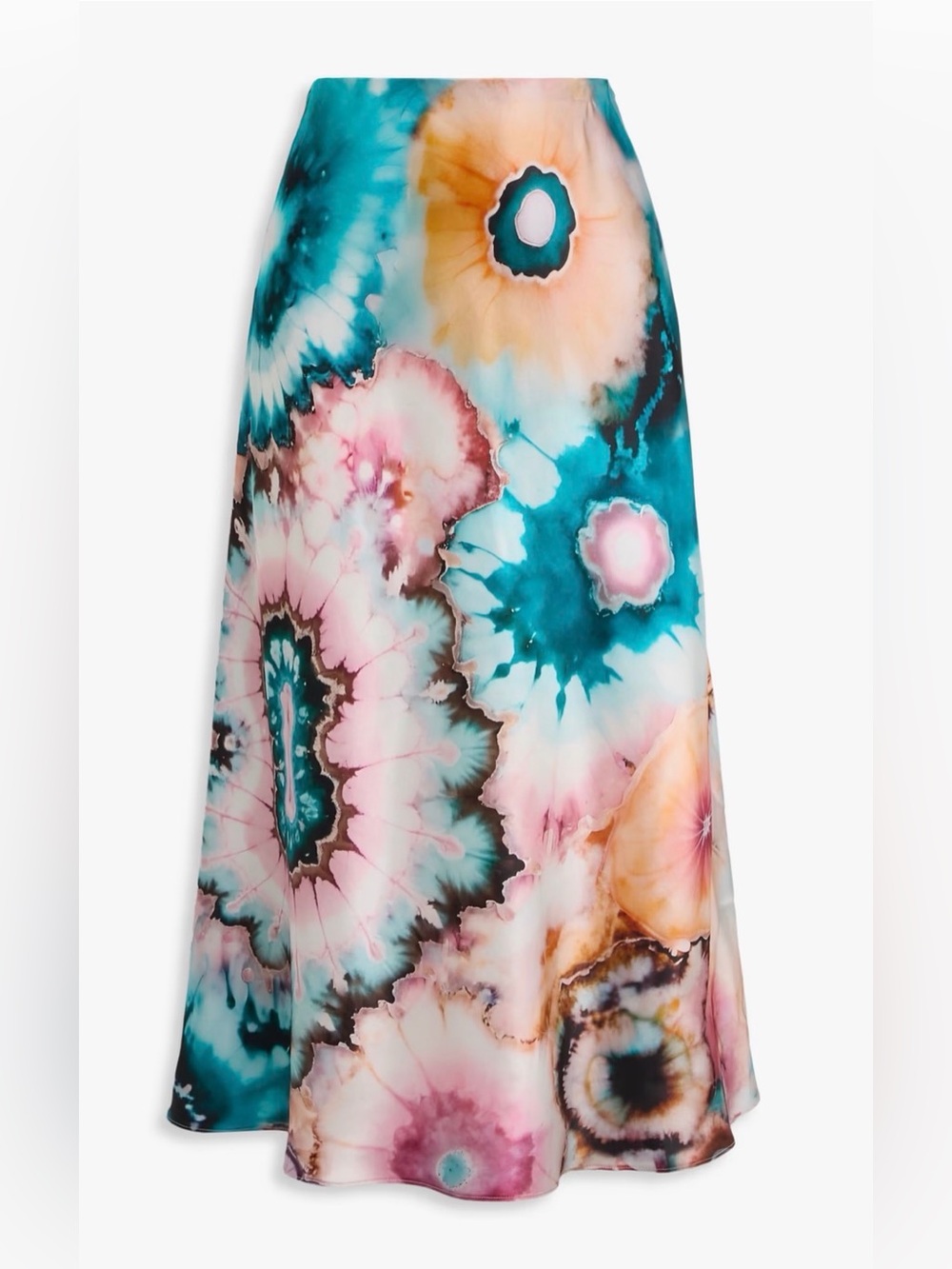 NWT The Edler Statesman Silk Tie Dye midi skirt - Size 10